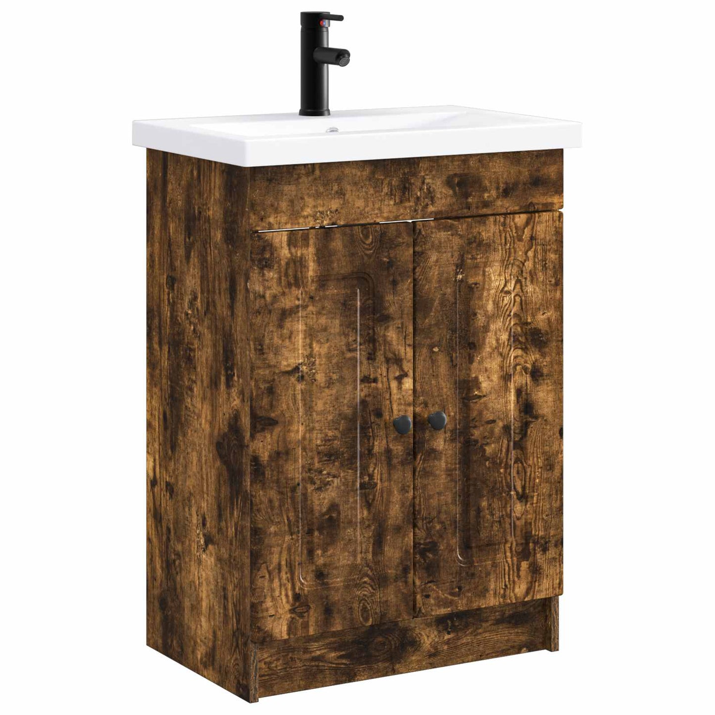 Bathroom Furniture Set Smoked Oak 78.5 x 37.5 x 81 cm