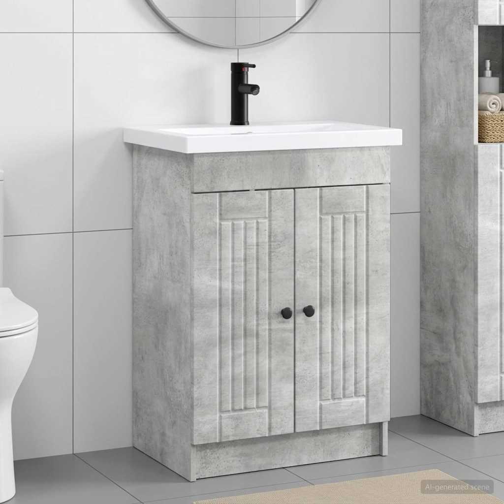 Bathroom Furniture Set Concrete Grey 56 x 37.5 x 81 cm