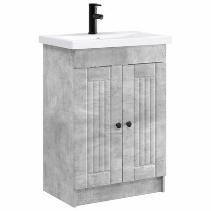 Bathroom Furniture Set Concrete Grey 56 x 37.5 x 81 cm