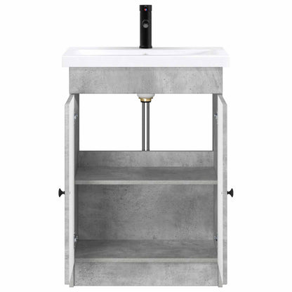 Bathroom Furniture Set Concrete Grey 56 x 37.5 x 81 cm