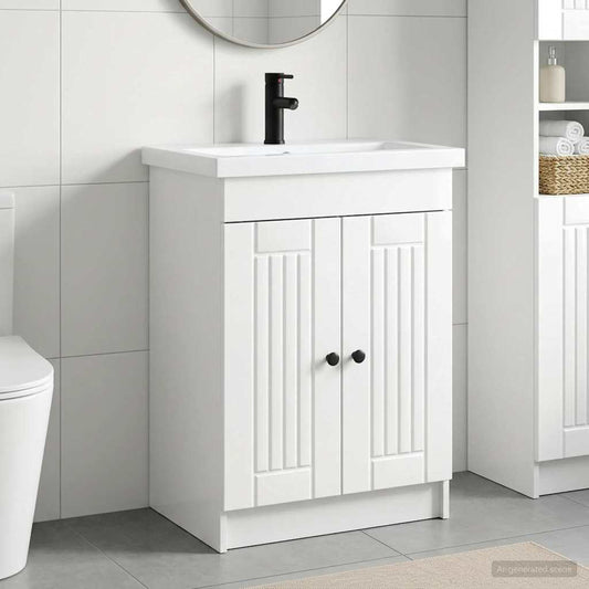 Bathroom Furniture Set High Gloss White 56 x 37.5 x 81 cm