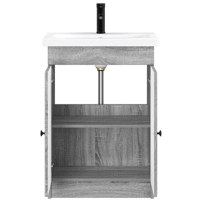 Bathroom Furniture Set Grey Sonoma 56 x 37.5 x 81 cm