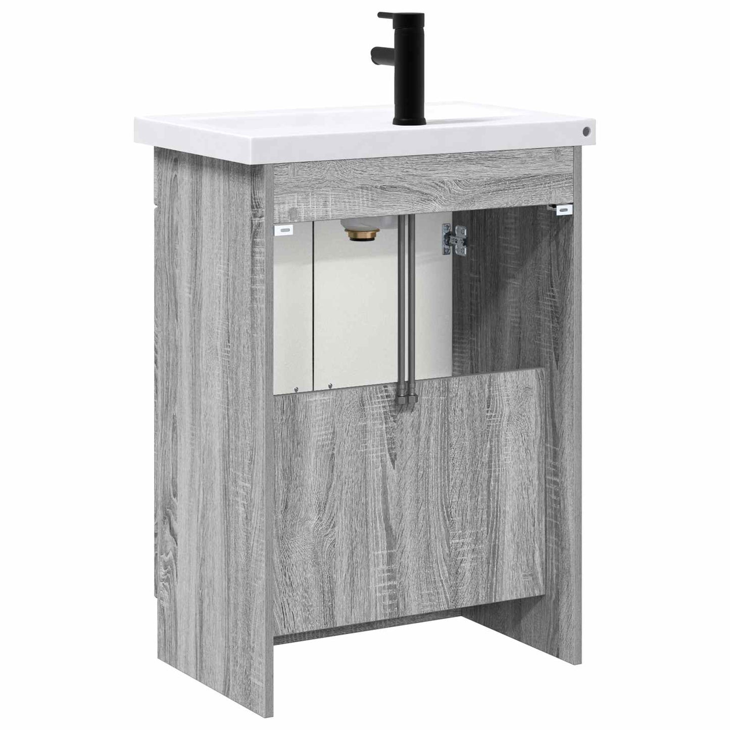 Bathroom Furniture Set Grey Sonoma 56 x 37.5 x 81 cm