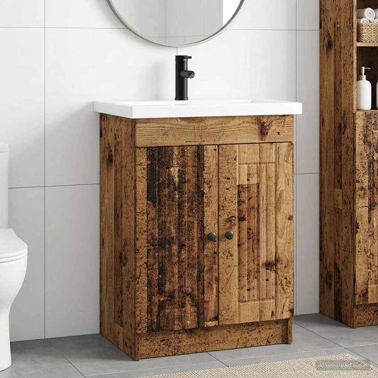 Bathroom Furniture Set Old Wood 56 x 37.5 x 81 cm