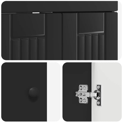 Bathroom Furniture Set Black 78.5 x 37.5 x 81 cm