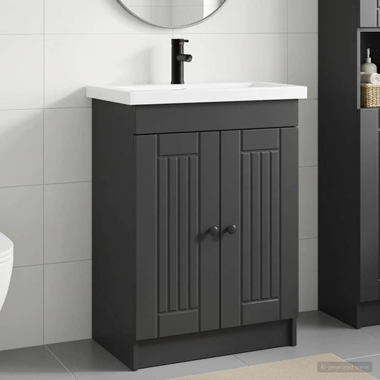 Bathroom Furniture Set Black 78.5 x 37.5 x 81 cm