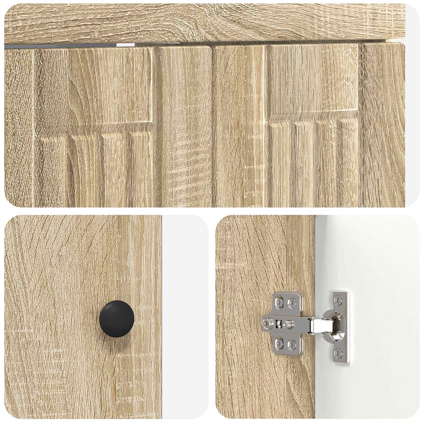 Bathroom Furniture Set Sonoma Oak 78.5 x 37.5 x 81 cm