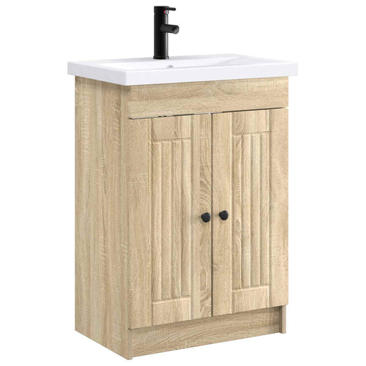 Bathroom Furniture Set Sonoma Oak 78.5 x 37.5 x 81 cm