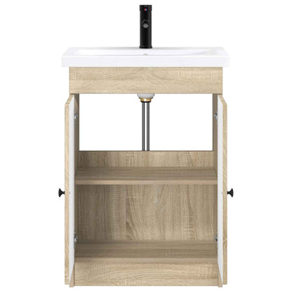 Bathroom Furniture Set Sonoma Oak 78.5 x 37.5 x 81 cm