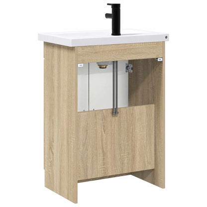 Bathroom Furniture Set Sonoma Oak 78.5 x 37.5 x 81 cm