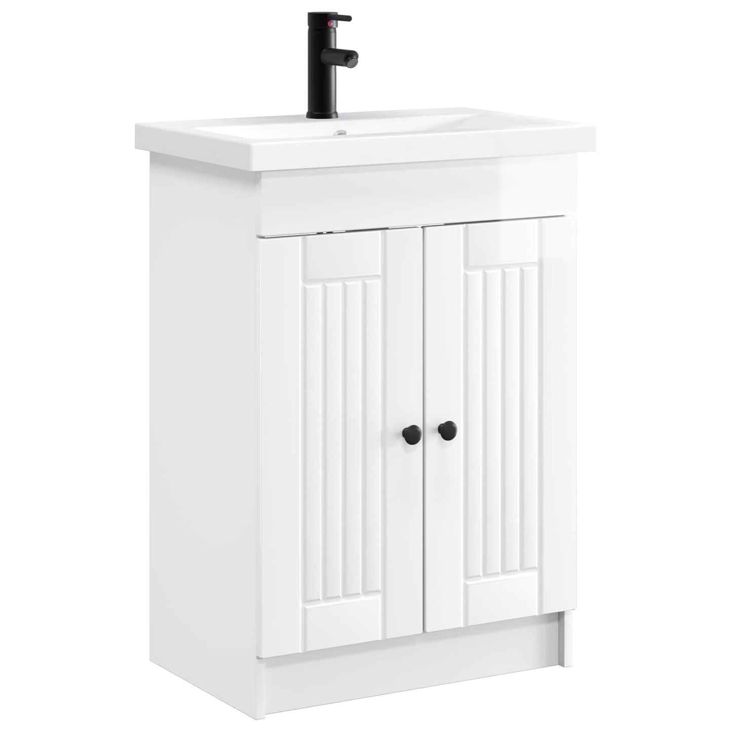 Bathroom Furniture Set High Gloss White 78.5 x 37.5 x 81 cm