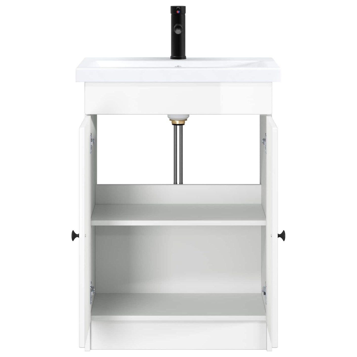 Bathroom Furniture Set High Gloss White 78.5 x 37.5 x 81 cm
