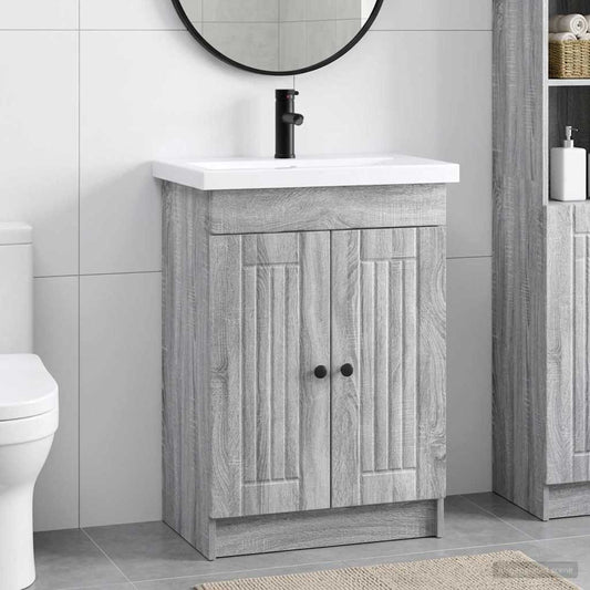 Bathroom Furniture Set Grey Sonoma 78.5 x 37.5 x 81 cm