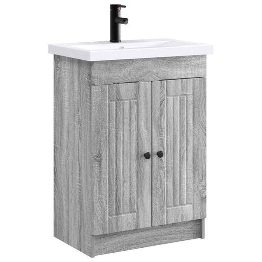 Bathroom Furniture Set Grey Sonoma 78.5 x 37.5 x 81 cm