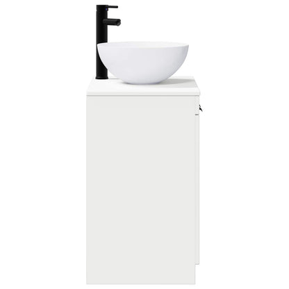 Bathroom Furniture Set White Engineered Wood