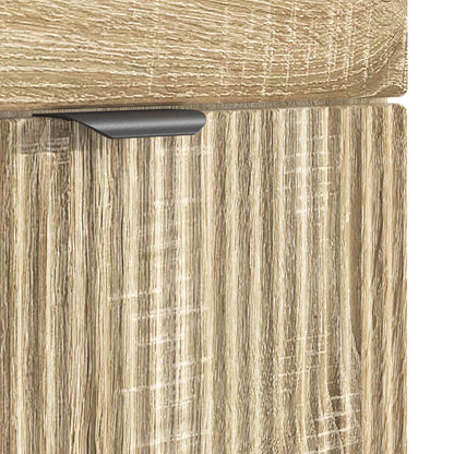 Bathroom Furniture Set Sonoma Oak Engineered Wood