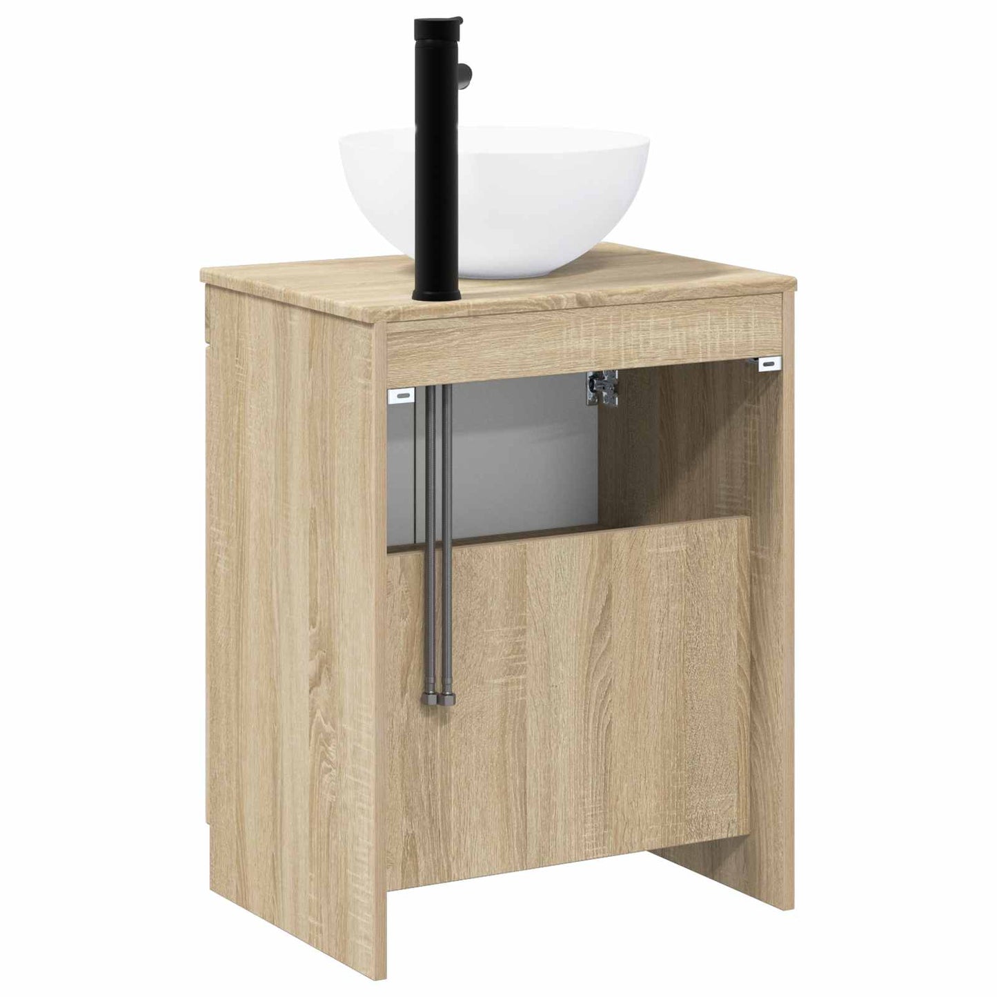 Bathroom Furniture Set Sonoma Oak Engineered Wood