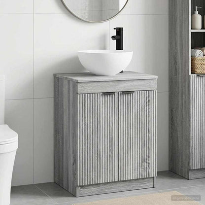 Bathroom Furniture Set Grey Sonoma Engineered Wood
