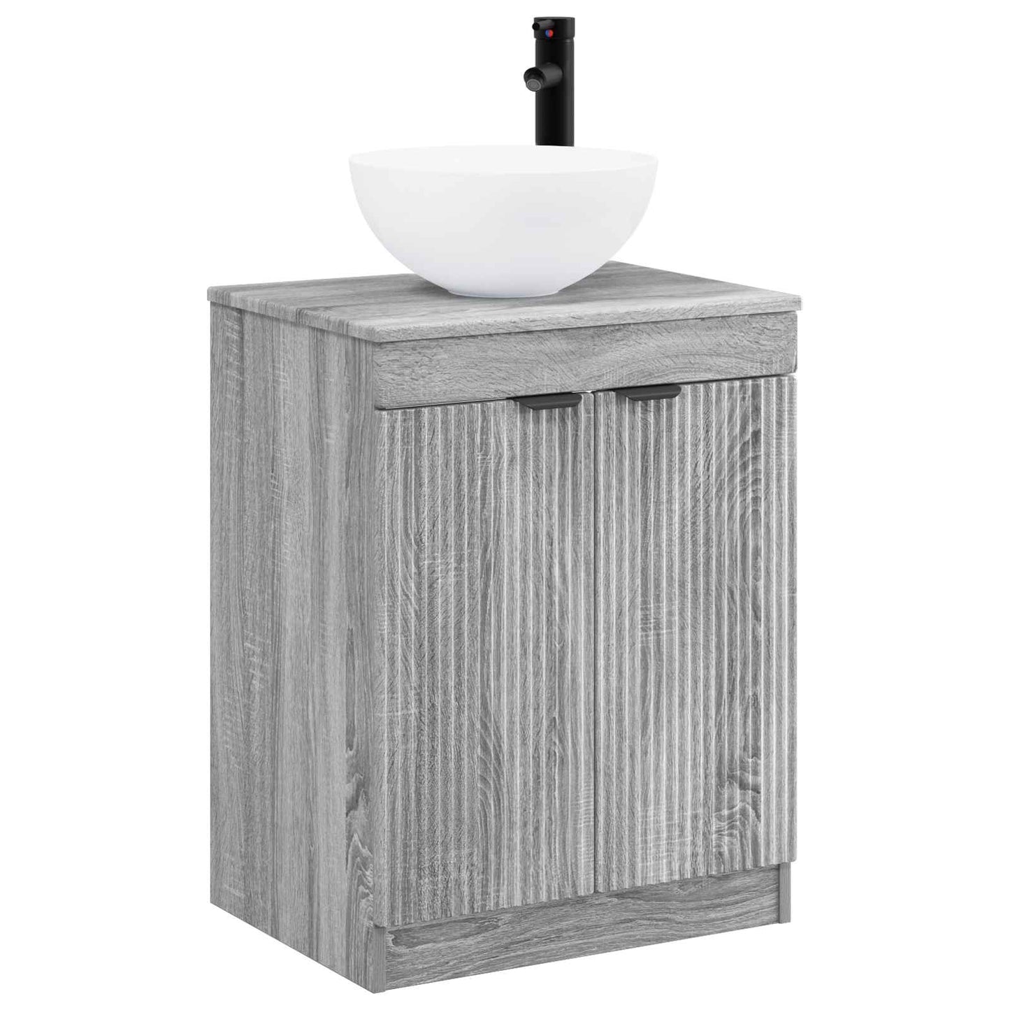 Bathroom Furniture Set Grey Sonoma Engineered Wood