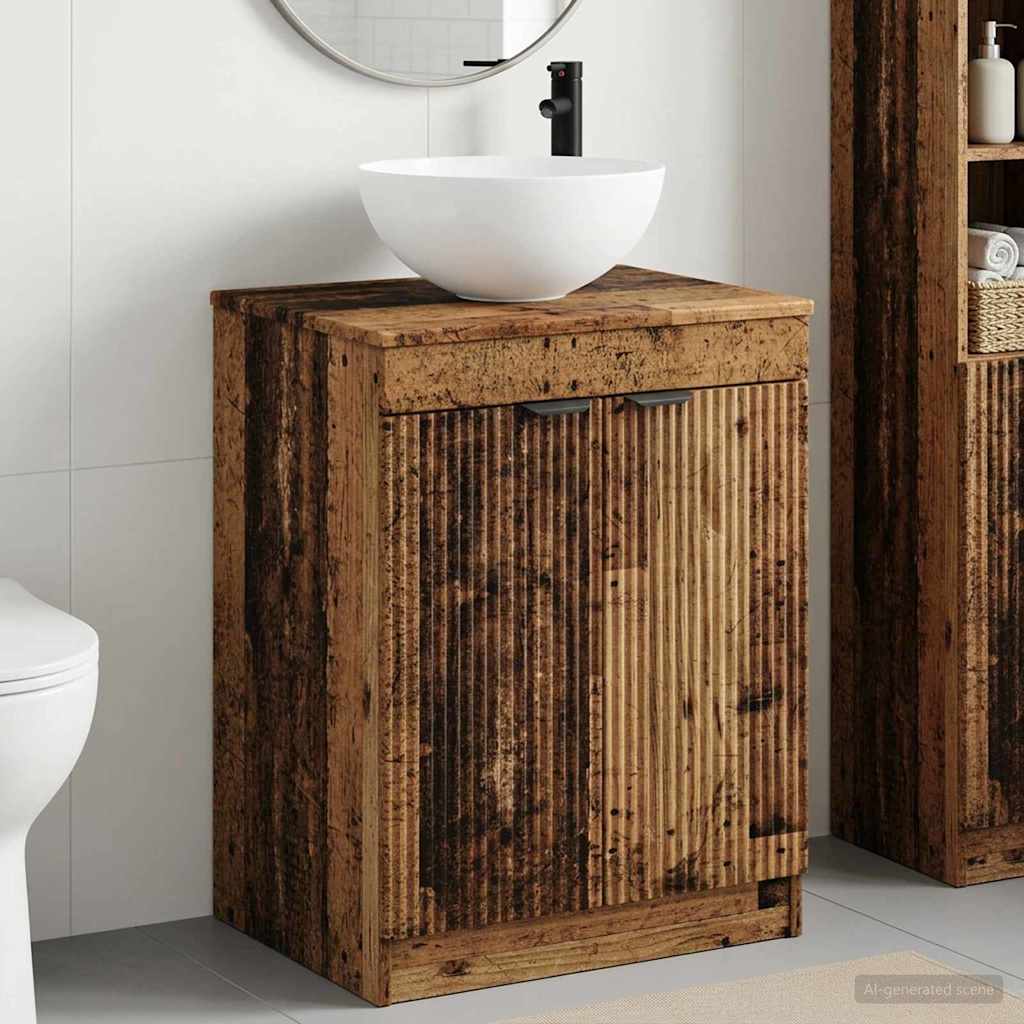 Bathroom Furniture Set Old Wood Engineered Wood