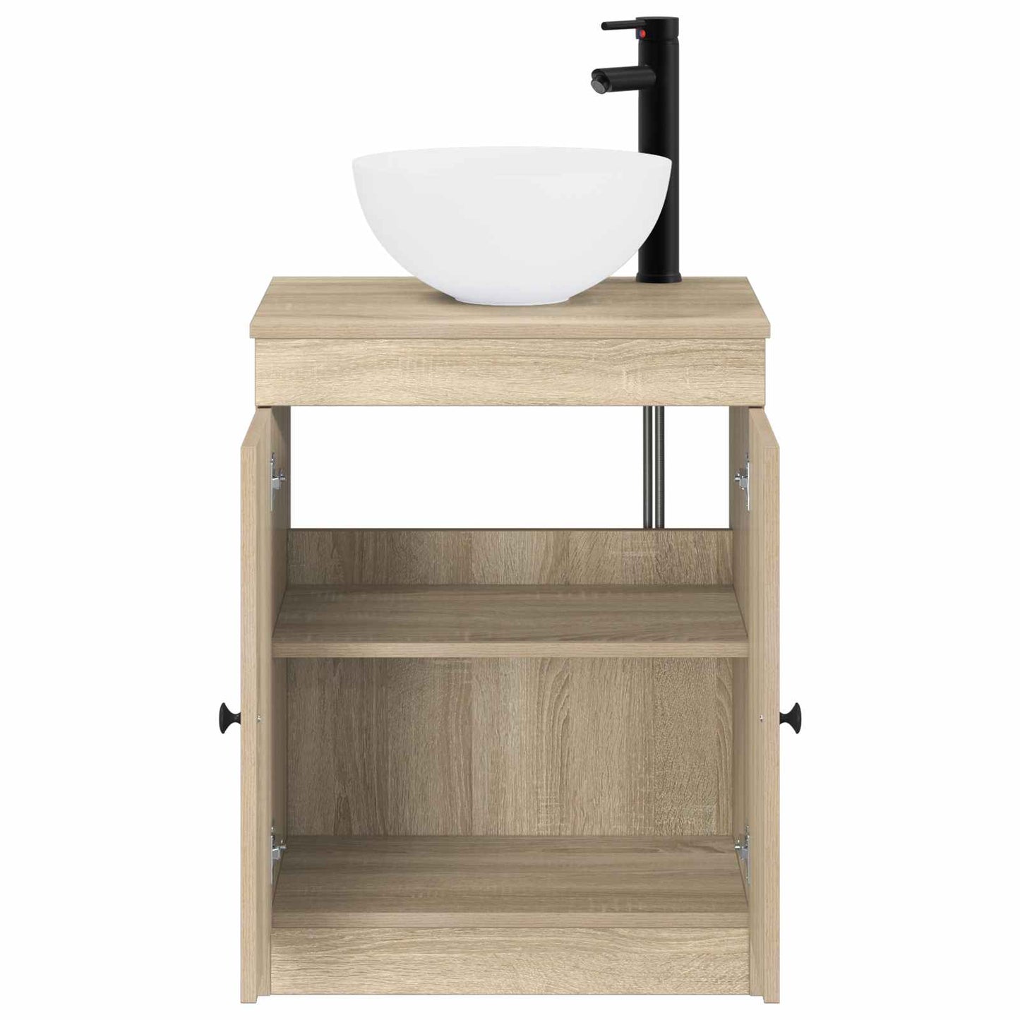Bathroom Furniture Set Sonoma Oak Engineered Wood