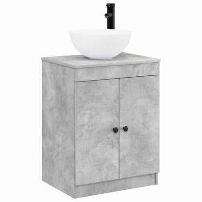 Bathroom Furniture Set Concrete Grey Engineered Wood