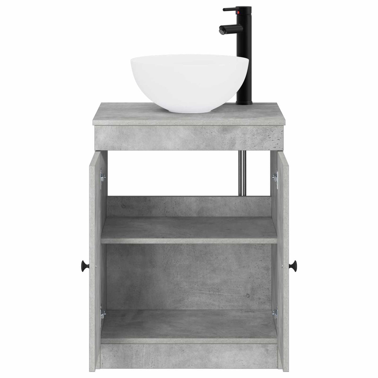Bathroom Furniture Set Concrete Grey Engineered Wood