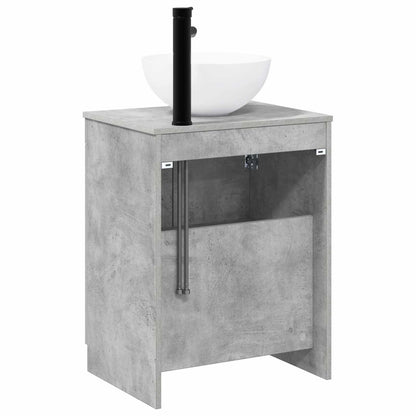 Bathroom Furniture Set Concrete Grey Engineered Wood