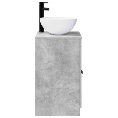 Bathroom Furniture Set Concrete Grey Engineered Wood