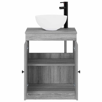Bathroom Furniture Set Grey Sonoma Engineered Wood