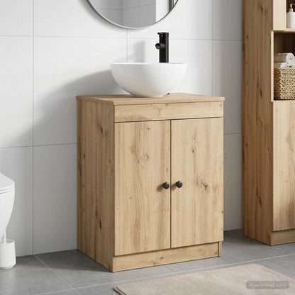 Bathroom Furniture Set Artisan Oak Engineered Wood