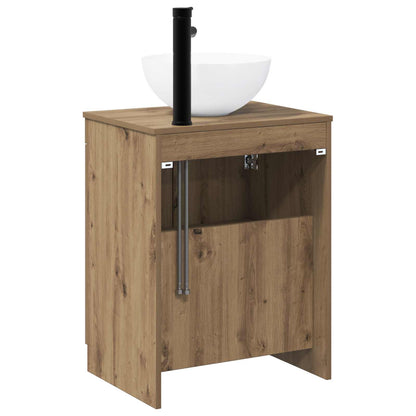 Bathroom Furniture Set Artisan Oak Engineered Wood