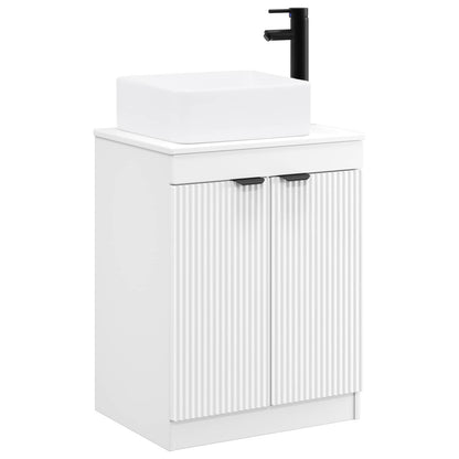Bathroom Furniture Set White Engineered Wood
