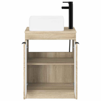 Bathroom Furniture Set Sonoma Oak Engineered Wood