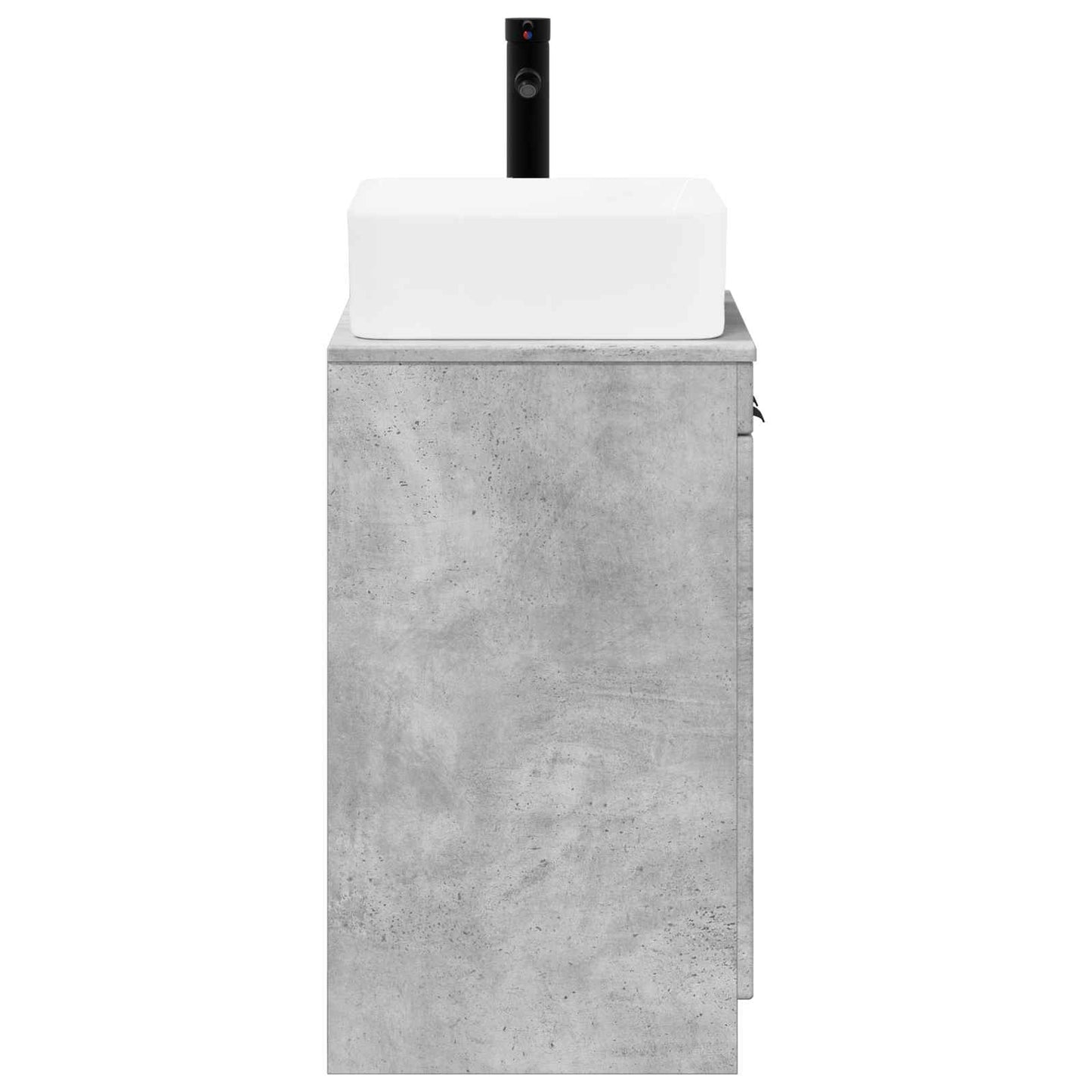 Bathroom Furniture Set Concrete Grey Engineered Wood