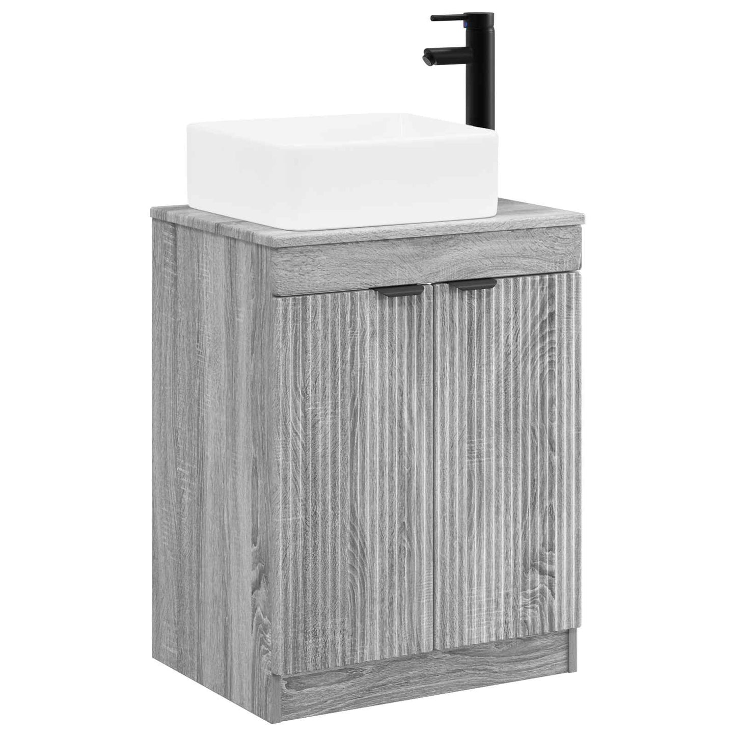 Bathroom Furniture Set Grey Sonoma Engineered Wood