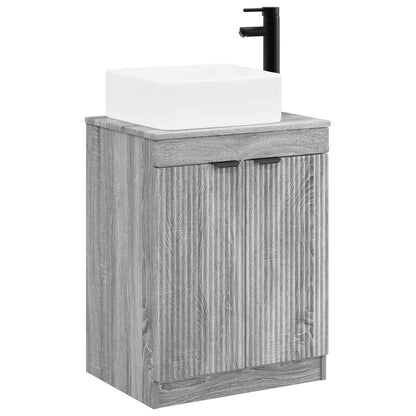 Bathroom Furniture Set Grey Sonoma Engineered Wood