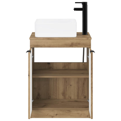 Bathroom Furniture Set Artisan Oak Engineered Wood