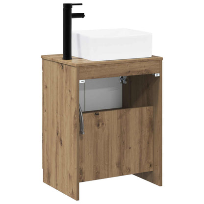 Bathroom Furniture Set Artisan Oak Engineered Wood