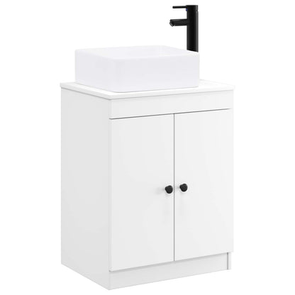 Bathroom Furniture Set White Engineered Wood