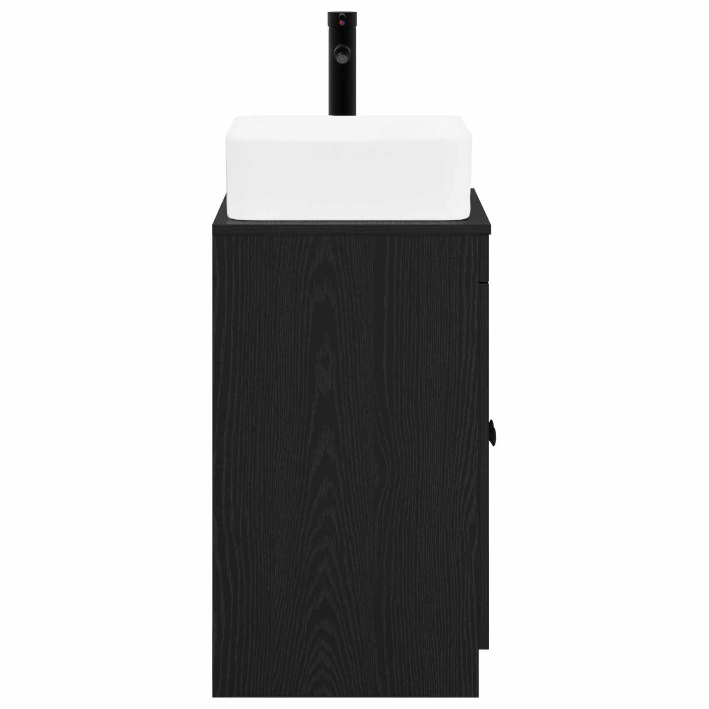 Bathroom Furniture Set Black Oak Engineered Wood