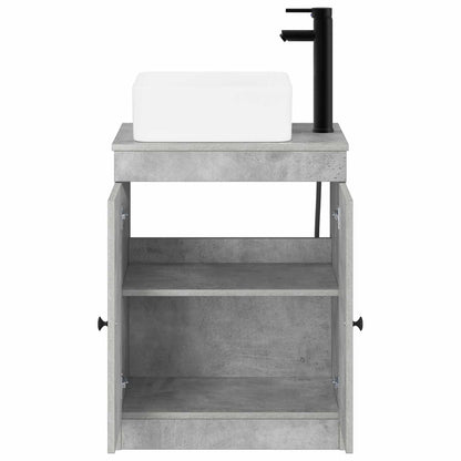 Bathroom Furniture Set Concrete Grey Engineered Wood