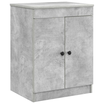 Bathroom Furniture Set Concrete Grey Engineered Wood