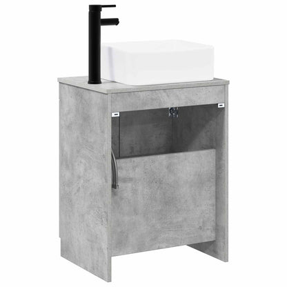 Bathroom Furniture Set Concrete Grey Engineered Wood