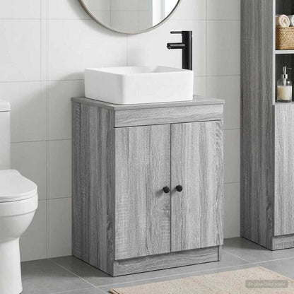 Bathroom Furniture Set Grey Sonoma Engineered Wood