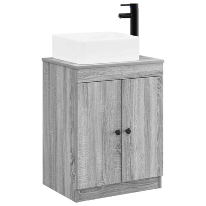 Bathroom Furniture Set Grey Sonoma Engineered Wood