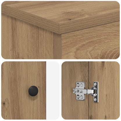 Bathroom Furniture Set Artisan Oak Engineered Wood