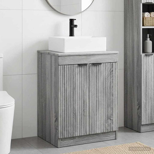 Bathroom Furniture Set Grey Sonoma Engineered Wood