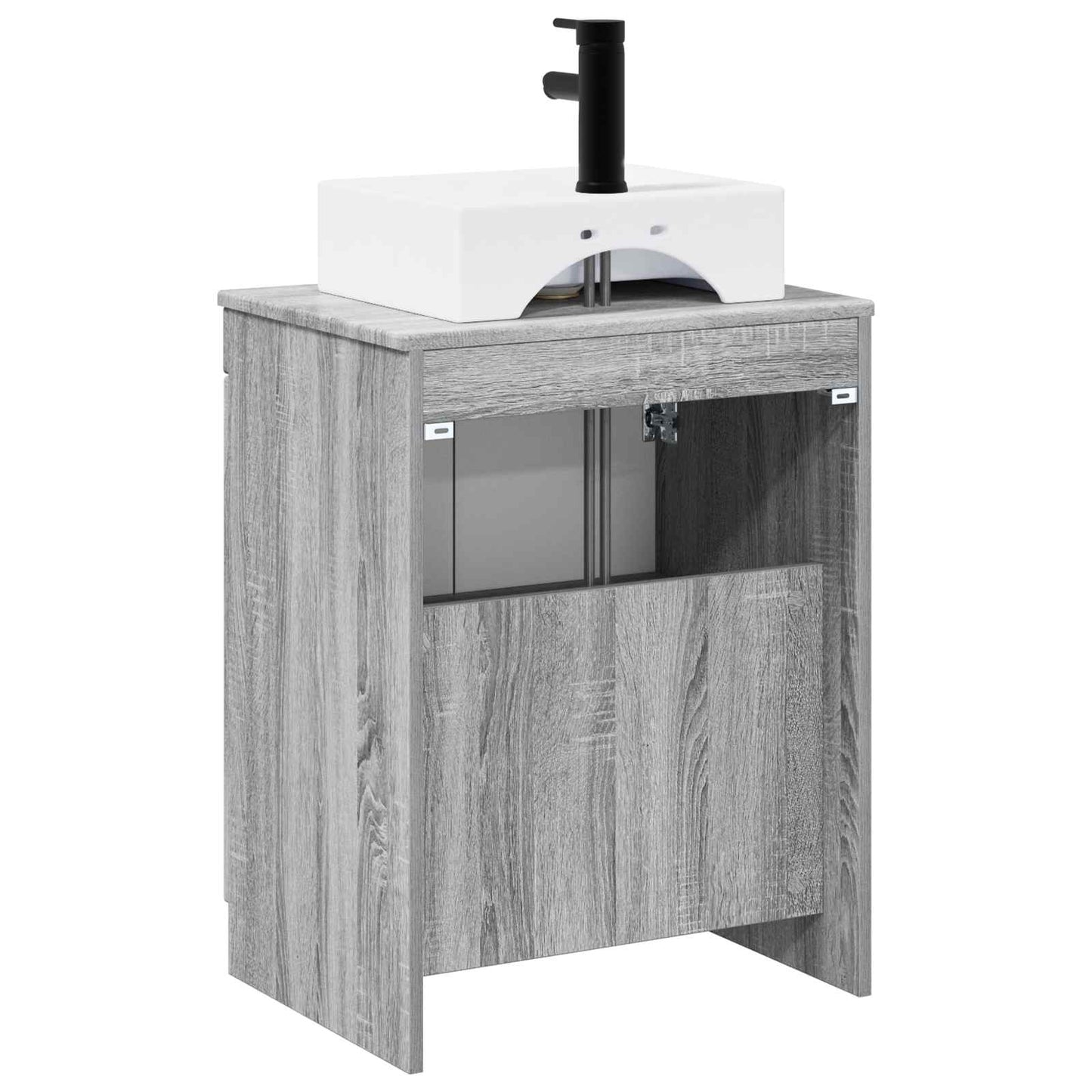 Bathroom Furniture Set Grey Sonoma Engineered Wood