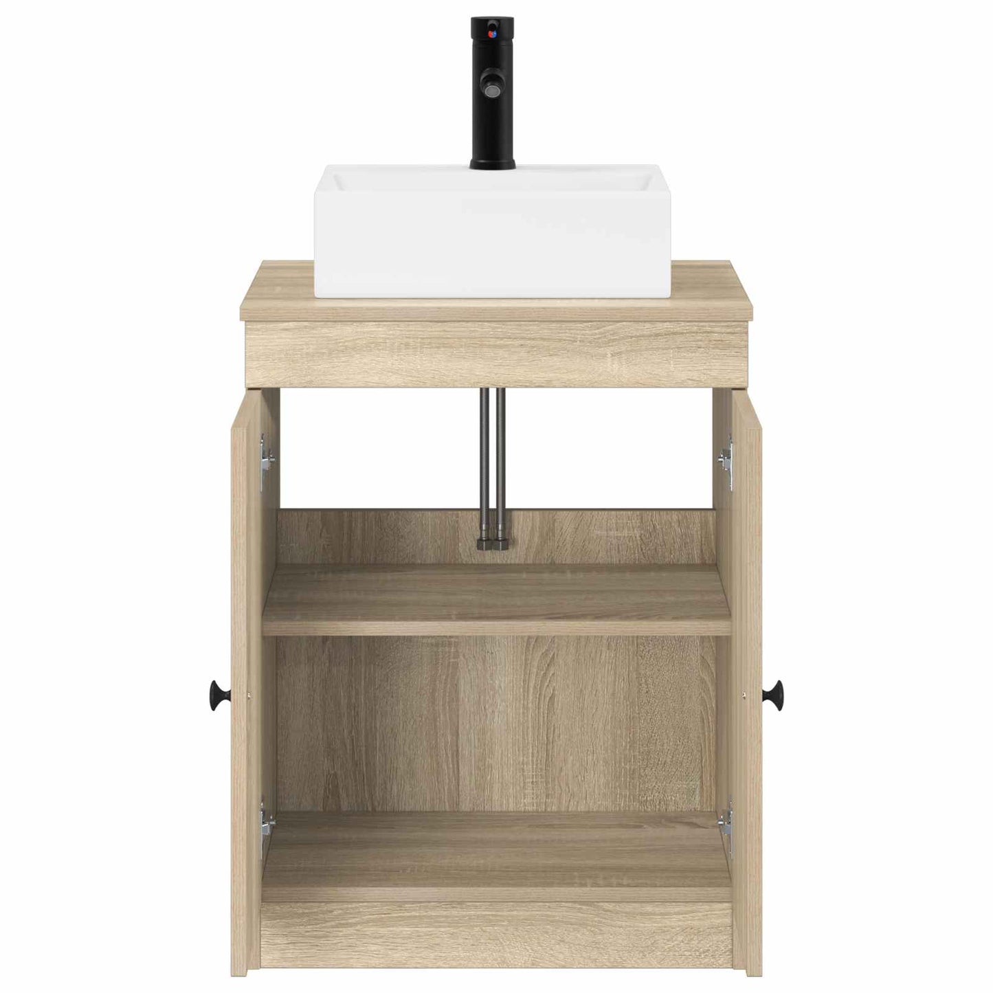 Bathroom Furniture Set Sonoma Oak Engineered Wood